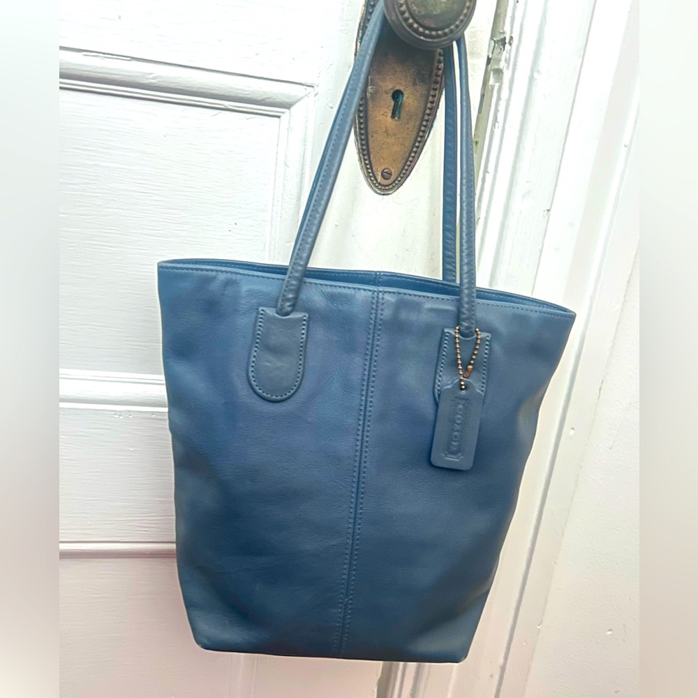 Vintage Coach Lunch Tote 4068 Blue 1995